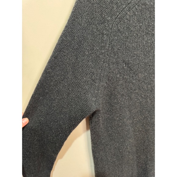 A.L.C. Gilbert Merino Wool Camel Long Sleeve Sweater Dress Charcoal Sz L $445 - Picture 3 of 8